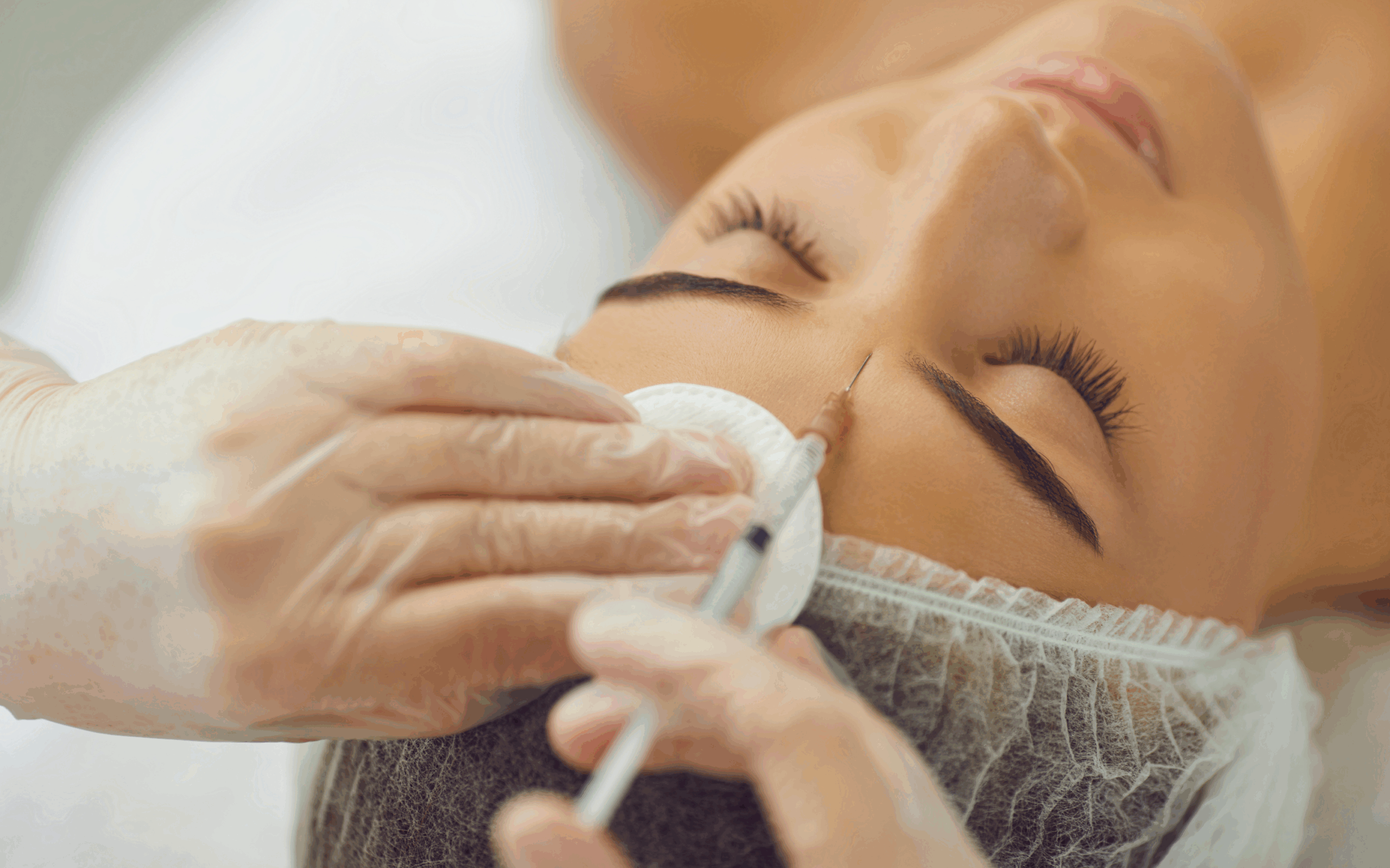 doing botox on the foreheaed